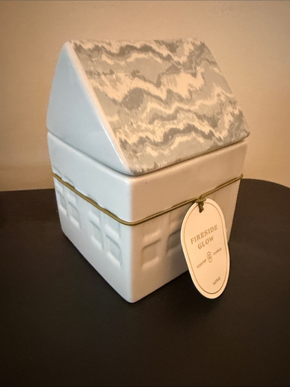 Ceramic House Candle Jar - Fireside Glow